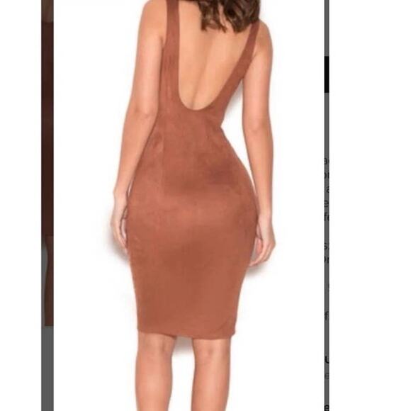 NWT House of CB Alanis Copper Vegan Suede Dress Size XS - Picture 2 of 8